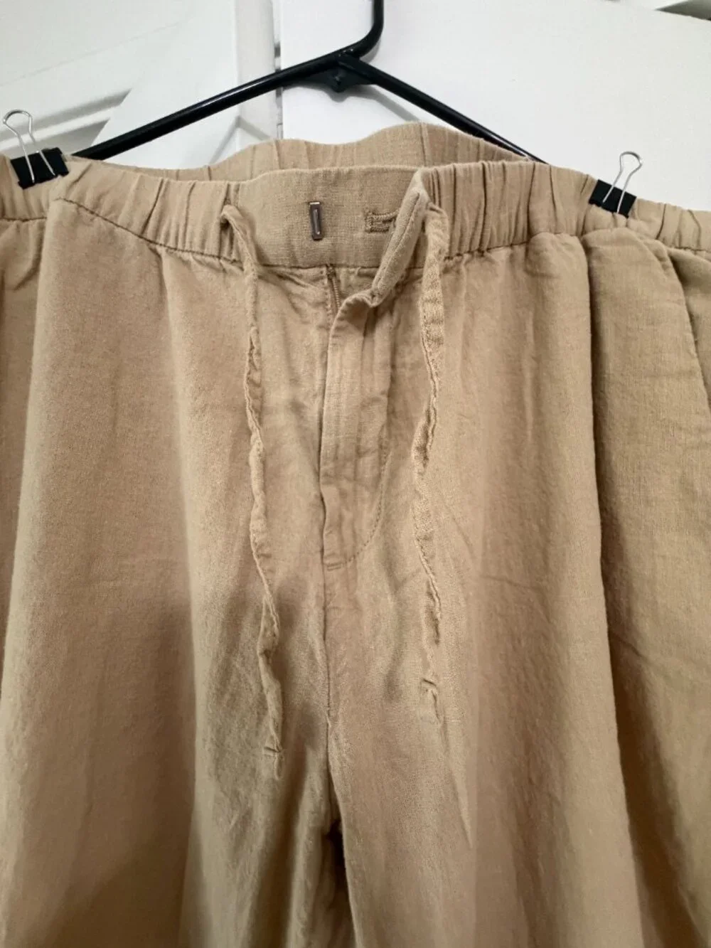 Men's H&M Regular Fit Linen Pants size XXL Khaki